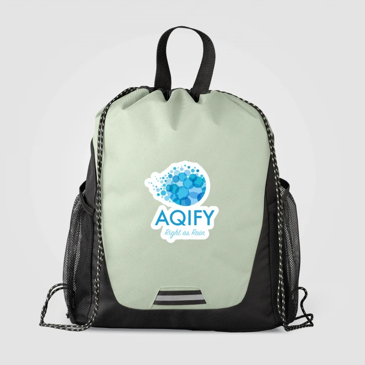 Jotun Recycled Polyester Pocketed Drawstring Bag 10L