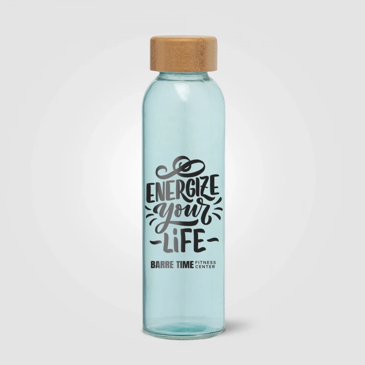 Alpine 500ml Glass Bottle with Bamboo Lid