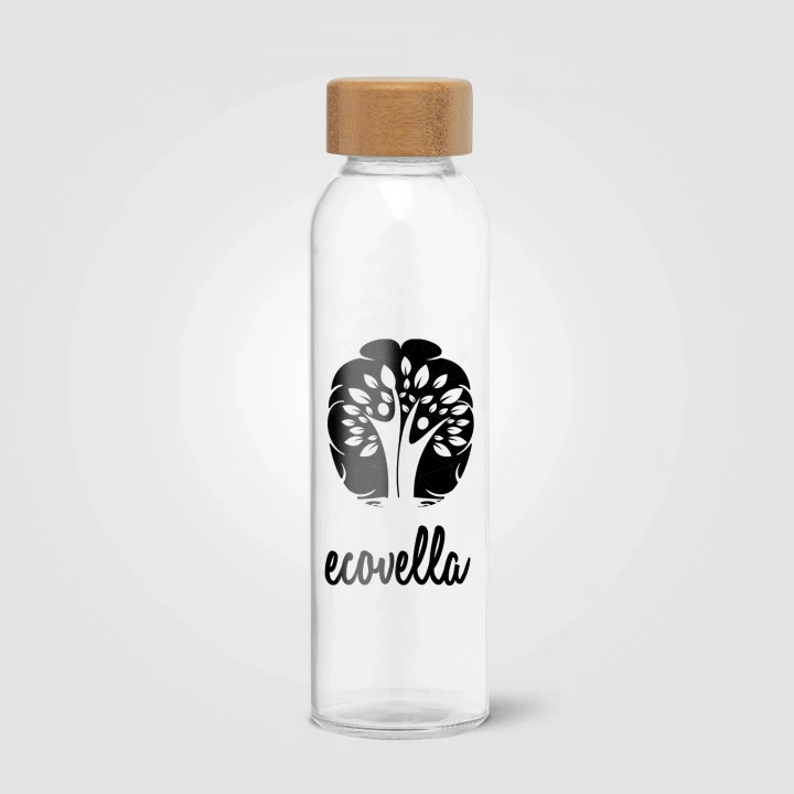 Alpine 500ml Glass Bottle with Bamboo Lid