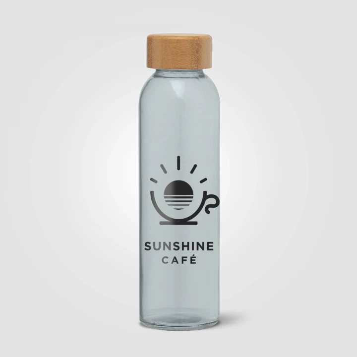 Alpine 500ml Glass Bottle with Bamboo Lid