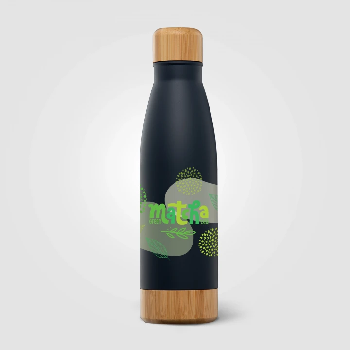Ibiza Bamboo 650ml Double Wall Stainless Steel Bottle