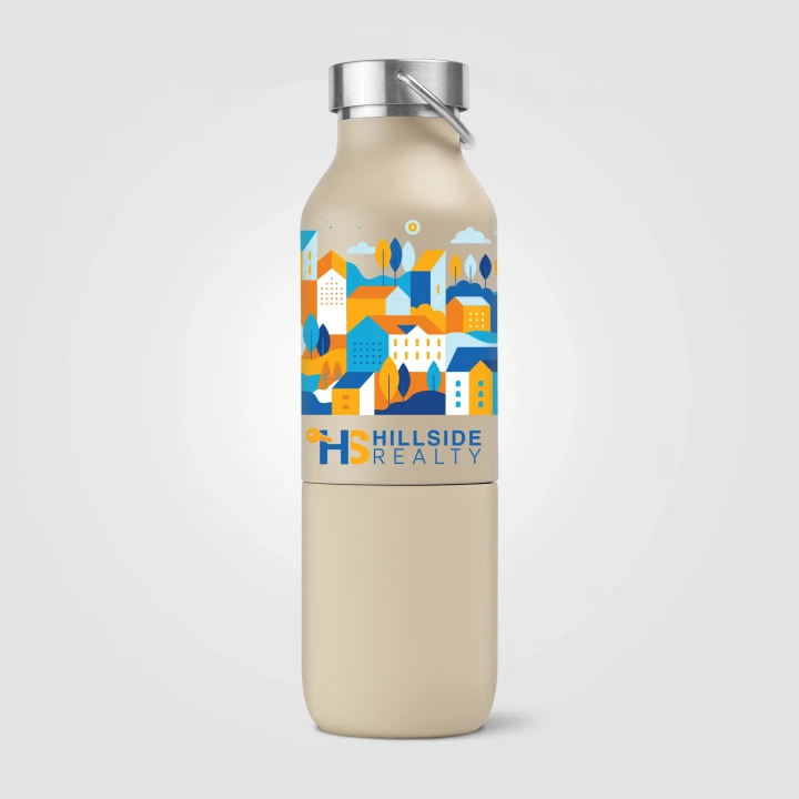 Freya Duo  2-in-1 590 ml Double Wall Recycled Stainless Steel Bottle with 325ml Tumbler
