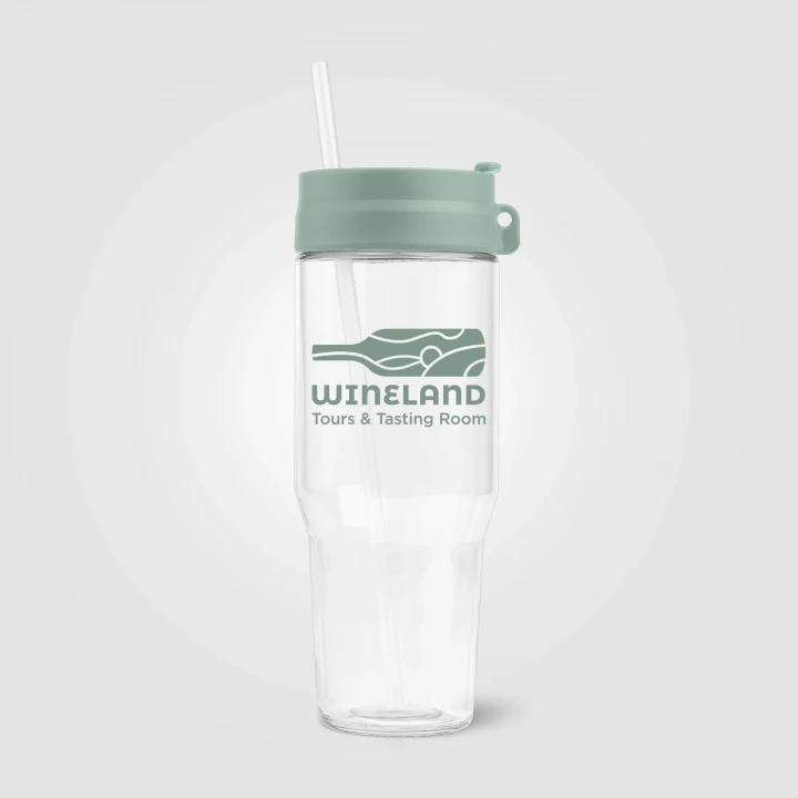 Polar Recycled Glass Dual Tone Straw Tumbler 1L