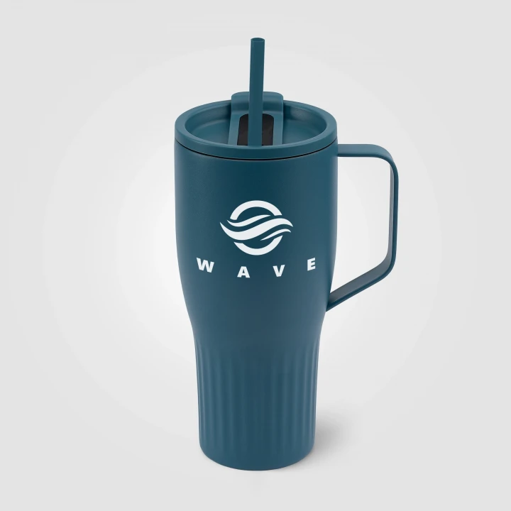 Majesty Recycled Stainless Steel Straw Tumbler 890ml