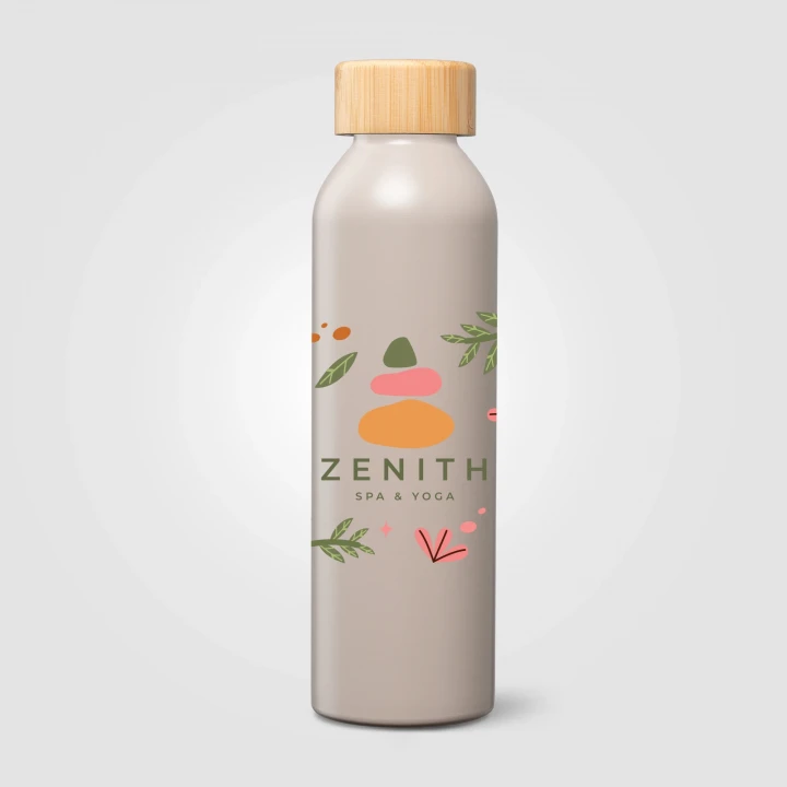 Eden Recycled Stainless Steel Bamboo Lid Water Bottle 590ml