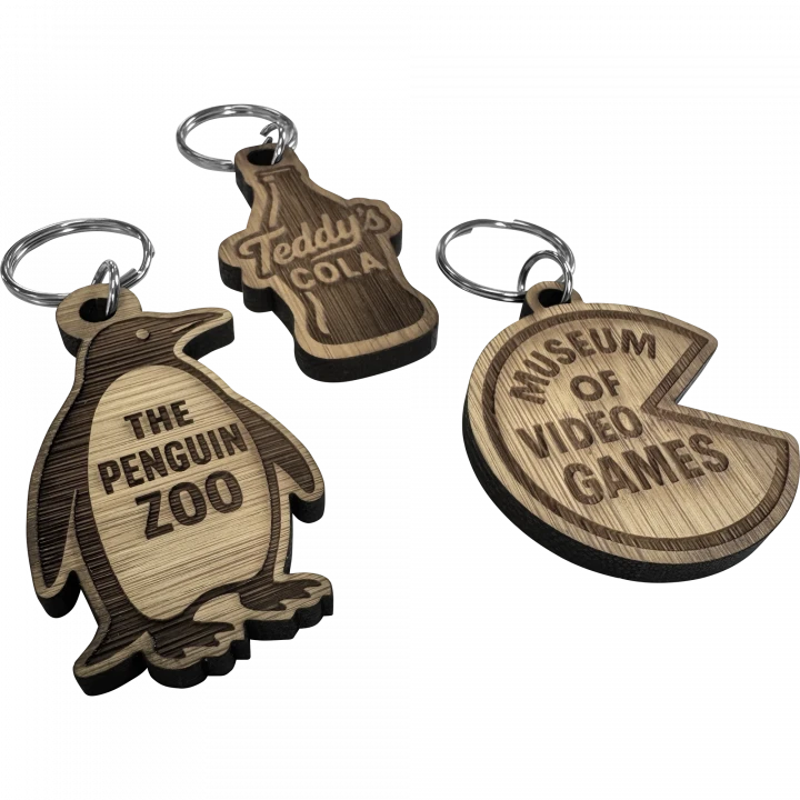 Carvia Bamboo Keyring (Bespoke Shape)