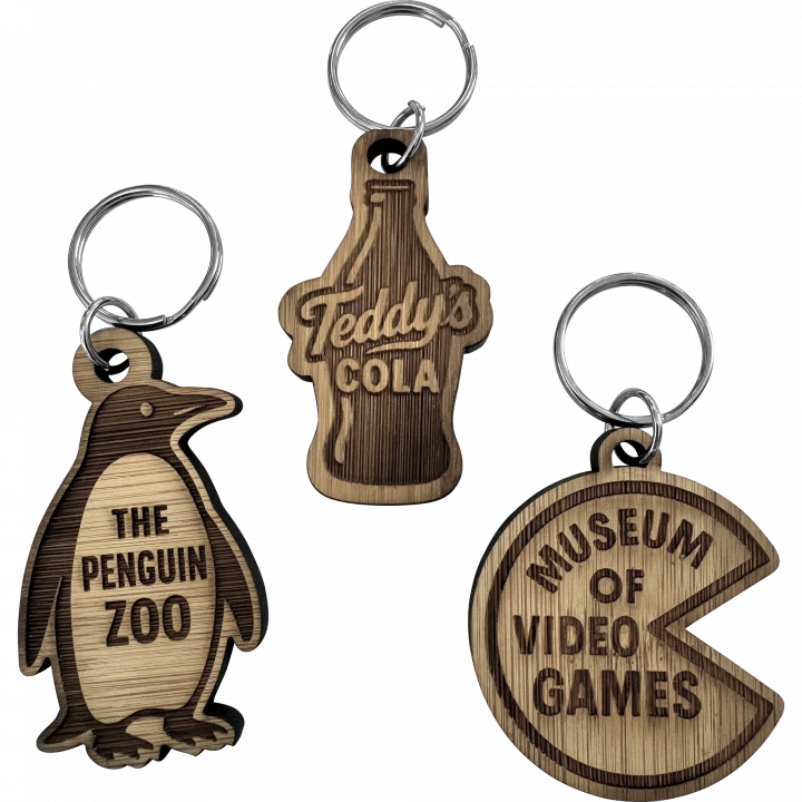 Carvia Bamboo Keyring (Bespoke Shape)