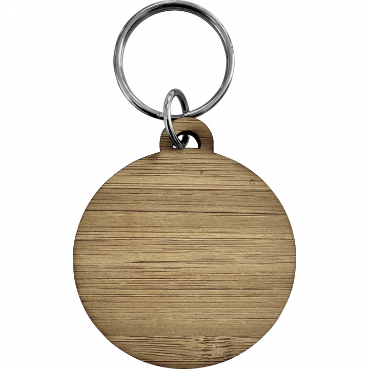 Graina Bamboo Keyring (Round)