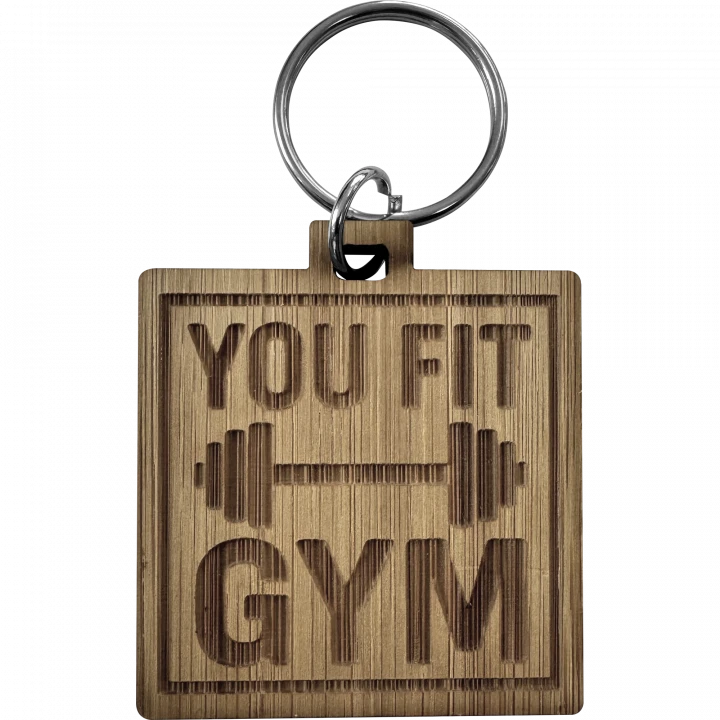 Terren Bamboo Keyring (Square)