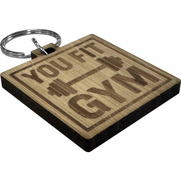 Terren Bamboo Keyring (Square)