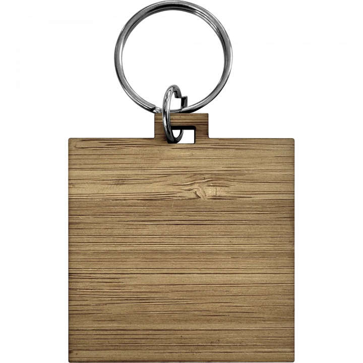 Terren Bamboo Keyring (Square)