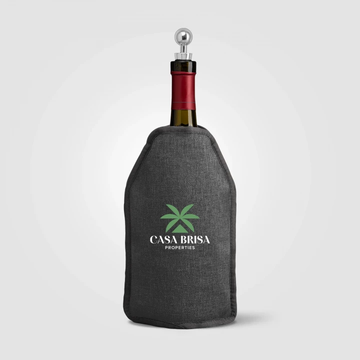 Nest Recycled Polyester Heathered Wine Bottle Cooler