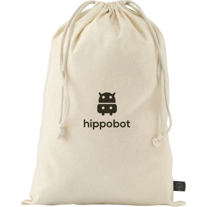 Recycled cotton gift pouch 150gsm/4.42 oz