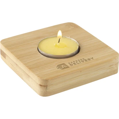 Square Bamboo Candle Holder