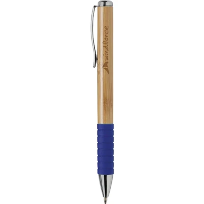 Bamboo ballpen with rubber non-slip grip