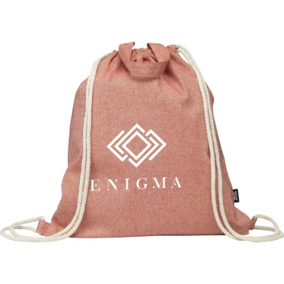 Recycled cotton drawstring bag 180gsm/5.3oz