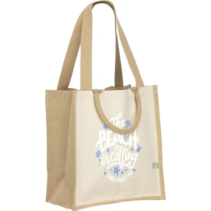 Organic jute and  cotton bag 320gsm/9.4oz