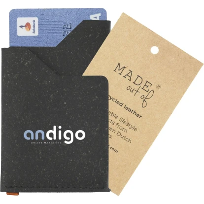 Made recycled leather card holder