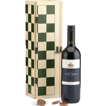 Rackpack wine gift box & checkers game