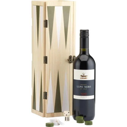 Rackpack wine gift box & backgammon game
