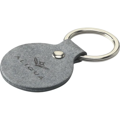 Made recycled round denim keyring