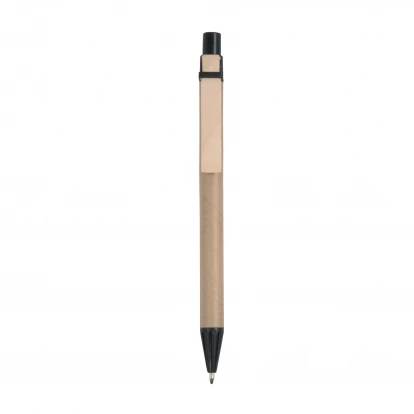 Sustainable Living Recycled Card Pen with Wooden Clip
