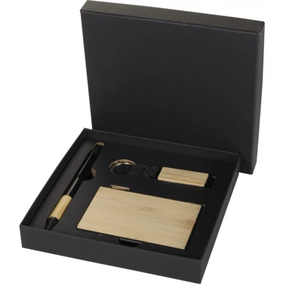 Minka RCS Recycled Aluminium Ballpoint Pen, Keychain and RFID Card Holder Gift Set