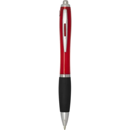 Nash RCS recycled plastic ballpoint pen with coloured barrel and black grip (black ink)