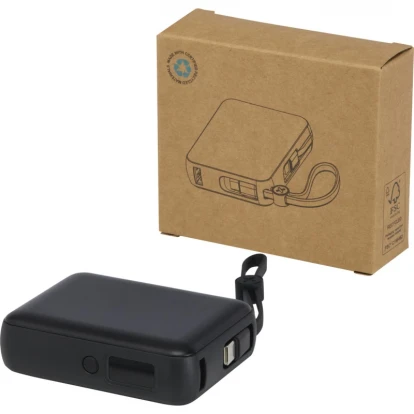 Acrux 10.000mAh 35W Tablet Power Bank With Built In Type-C Cable