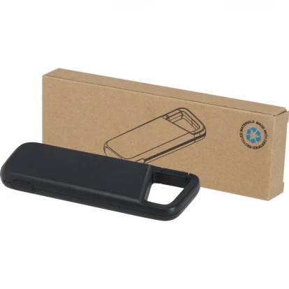 Alkes 5000mAh 12W Recycled Plastic Water Resistant Power Bank With Carabiner