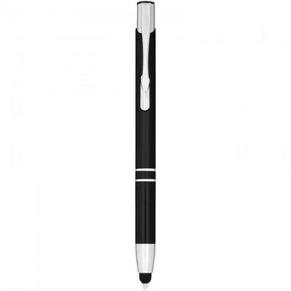 Moneta Anodized Aluminium Click Stylus Ballpoint Pen (blue ink)