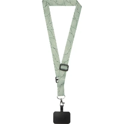 Lyra RPET sublimation adjustable lanyard with phone holder