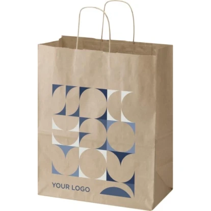 Kraft 80-90 g/m2 paper bag with twisted handles - 25 x 15 x 32 cm