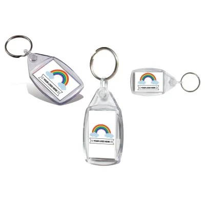 Rainbow Plastic Keyring