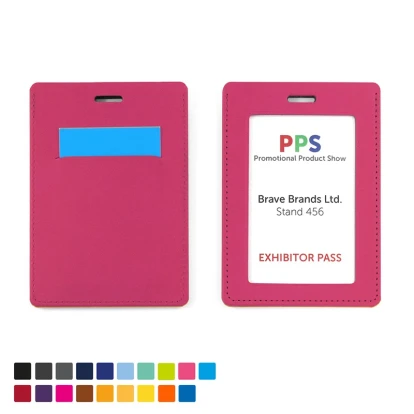 Portrait ID Card Holder in vegan matt velvet Torino