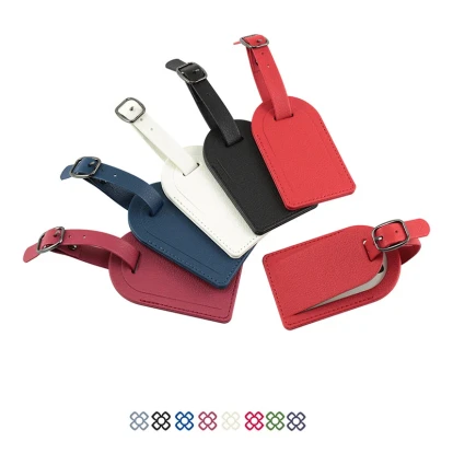 Large Luggage Tag with a Flap, in recycled Como
