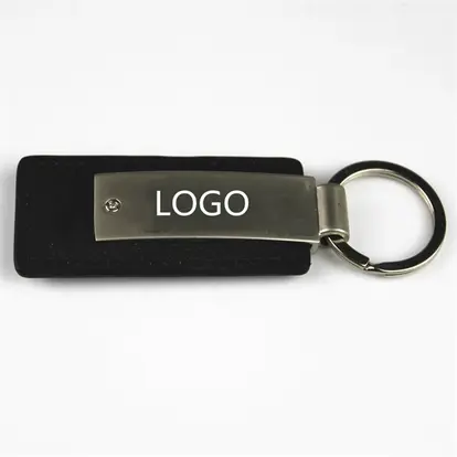Metal Key Ring with PU Leather