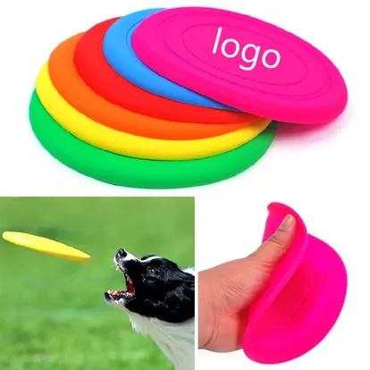 Soft Pet Dog Natural Rubber Silicone Flying Disc Flyer