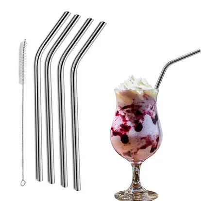 8.5" Bend Steel Straw/Brush