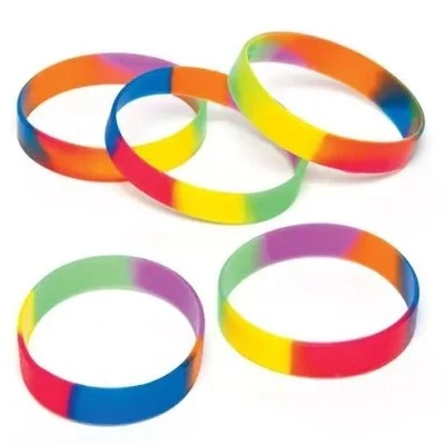 Rainbow Silicone Wristbands