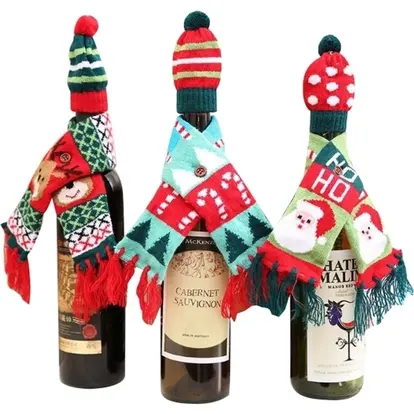 Christmas Bottle Scarf Set