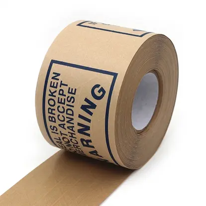 3" Wide Water Activated Gummed Kraft Paper Tape