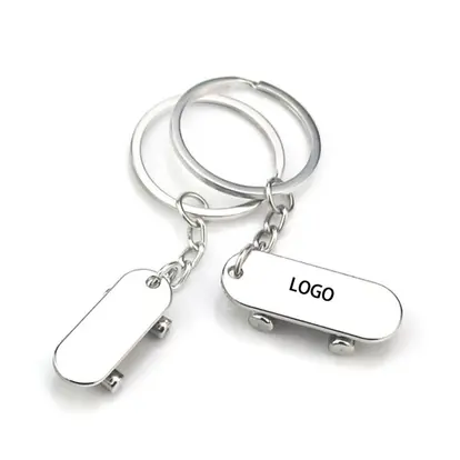 Stainless Steel Skateboard Key Chain Ring Drink Opener