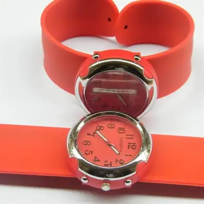 Custom Silicone Slap Watch W/ Printing On Dial