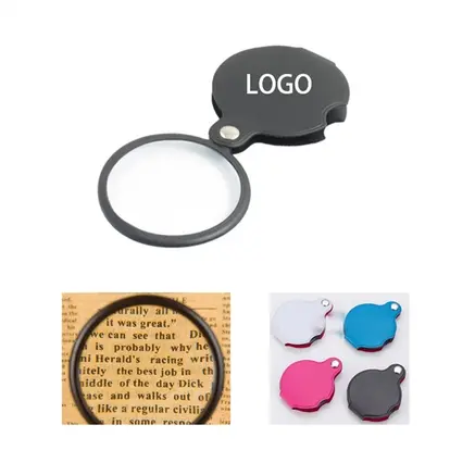 5X Outdoor Leather Folding Magnifier For Old And Library