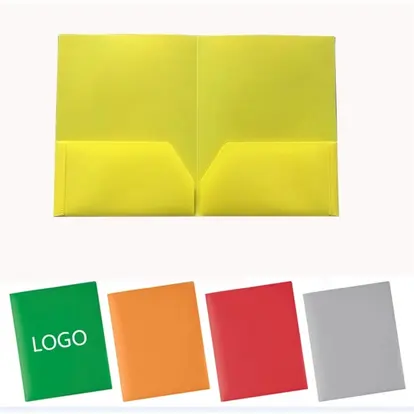 Polypro folders with double interior pockets
