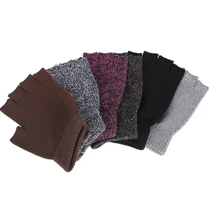 Non-slip Knitted Half Finger Gloves