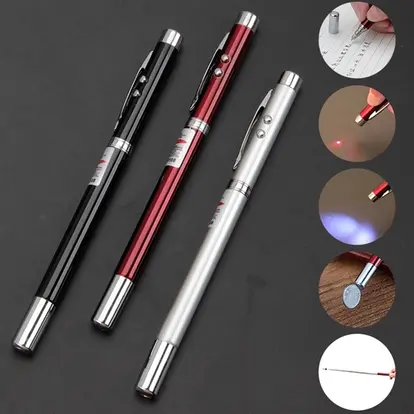 5 in 1 Metal Infrared Telescopic Teaching Ballpoint Pen
