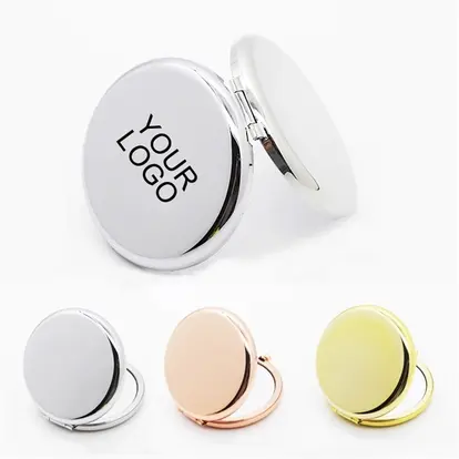 Double sided circular stainless steel mirror