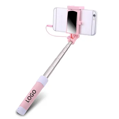 Retractable self timer with mirror